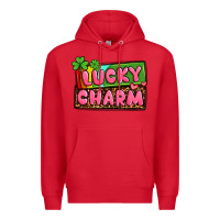 Red St. Patrick's lucky charm Premium Hoodie - OliviaCreatesArt