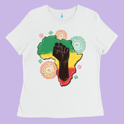 Africa Map Ladies Tee Designed By Maliassmallbusiness