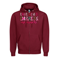 Burgundy that don t impress me much Zipper Hoodie - OliviaCreatesArt