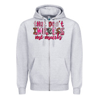 Heather Grey that don t impress me much Zipper Hoodie - OliviaCreatesArt