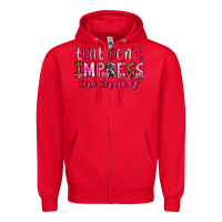 Red that don t impress me much Zipper Hoodie - OliviaCreatesArt