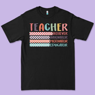 Retro Teacher Premium Tee Designed By Maliassmallbusiness