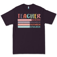 Plum retro teacher Premium Tee - MaliasSmallBusiness