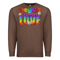 Chestnut Everyone Deserves Love Pride Lgbtq Premium Sweatshirt - BundleAndBundleShop