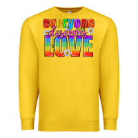 Lemon Everyone Deserves Love Pride Lgbtq Premium Sweatshirt - BundleAndBundleShop