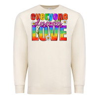 Sandshell Everyone Deserves Love Pride Lgbtq Premium Sweatshirt - BundleAndBundleShop
