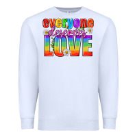 White Everyone Deserves Love Pride Lgbtq Premium Sweatshirt - BundleAndBundleShop
