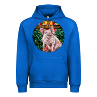 Cobalt christmas pig Urban Hoodie - LillyAllenDesigns