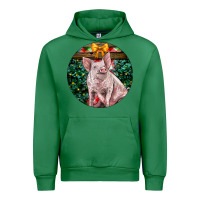 Emerald christmas pig Urban Hoodie - LillyAllenDesigns
