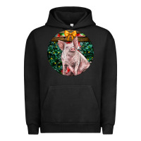 Pigment Black christmas pig Urban Hoodie - LillyAllenDesigns