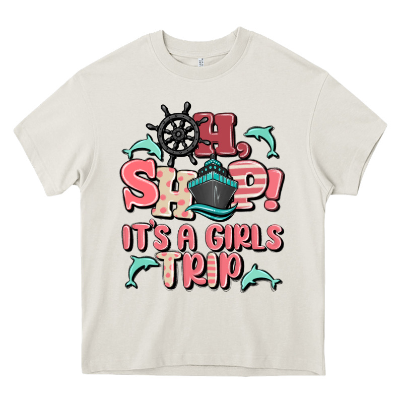 Oh Ship It's A Girls Trip Heavy Core Tee by MaliasSmallBusiness | Teevron