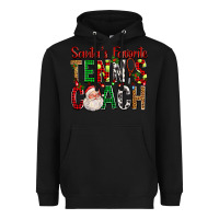 Black Santa's Favorite Tennis Coach For Christmas Heavyweight Hoodie - FaDigitalArtStudio