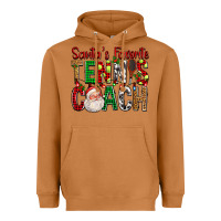 Meerkat Santa's Favorite Tennis Coach For Christmas Heavyweight Hoodie - FaDigitalArtStudio