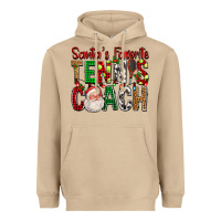 Mushroom Santa's Favorite Tennis Coach For Christmas Heavyweight Hoodie - FaDigitalArtStudio