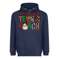 Navy Santa's Favorite Tennis Coach For Christmas Heavyweight Hoodie - FaDigitalArtStudio