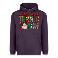 Plum Santa's Favorite Tennis Coach For Christmas Heavyweight Hoodie - FaDigitalArtStudio