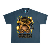 Midnight Navy birthday queen afro messy bun Urban Heavy Tee - Artiststas