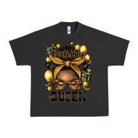Pigment Black birthday queen afro messy bun Urban Heavy Tee - Artiststas