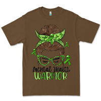 Cacao messy bun mental health warrior Premium Tee - MaliasSmallBusiness