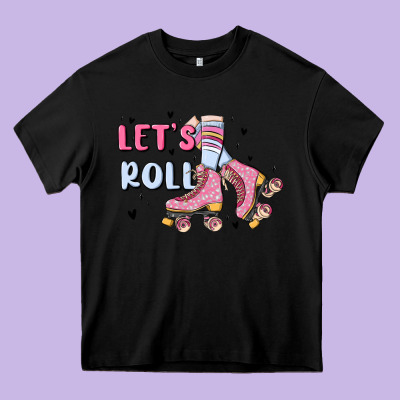 Let's Roll Heavy Core Tee Designed By Maliassmallbusiness