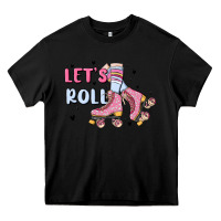 Black let's roll Heavy Core Tee - MaliasSmallBusiness