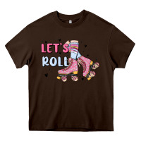 Chocolate Brown let's roll Heavy Core Tee - MaliasSmallBusiness