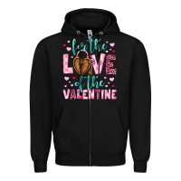 Black for the love of the valentine Zipper Hoodie - OliviaCreatesArt