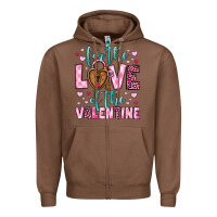 Chestnut for the love of the valentine Zipper Hoodie - OliviaCreatesArt