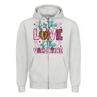 Dove Grey for the love of the valentine Zipper Hoodie - OliviaCreatesArt
