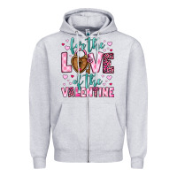 Heather Grey for the love of the valentine Zipper Hoodie - OliviaCreatesArt