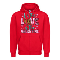 Red for the love of the valentine Zipper Hoodie - OliviaCreatesArt