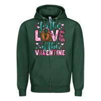 Sports Green for the love of the valentine Zipper Hoodie - OliviaCreatesArt