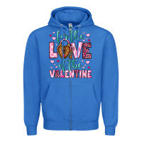 True Royal for the love of the valentine Zipper Hoodie - OliviaCreatesArt