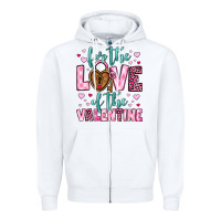 White for the love of the valentine Zipper Hoodie - OliviaCreatesArt