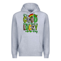 Heather Grey St. Patrick's It's a good day to have a lucky day Premium Hoodie - OliviaCreatesArt