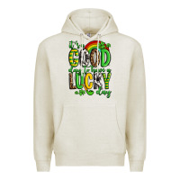 Oatmeal Heather St. Patrick's It's a good day to have a lucky day Premium Hoodie - OliviaCreatesArt