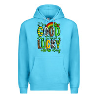 Ocean Blue St. Patrick's It's a good day to have a lucky day Premium Hoodie - OliviaCreatesArt