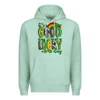 Seafoam St. Patrick's It's a good day to have a lucky day Premium Hoodie - OliviaCreatesArt