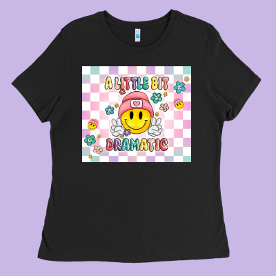 A Little Bit Dramatic Retro Ladies Tee Designed By Maliassmallbusiness