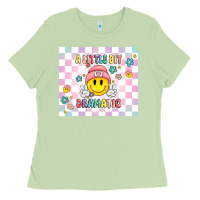Matcha a little bit dramatic retro Ladies Tee - MaliasSmallBusiness