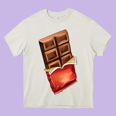 Chocolate Heavy Core Tee Designed By Adodesignshop