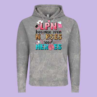Lpn Because Nurses Need Heroes Vintage Hoodie Designed By Lillyallendesigns