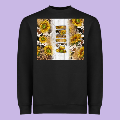 Western Mother's Day Mini With Cowhide And Sunflowers Tumbler Tbs Heavyweight Sweatshirt Designed By Tumblerdesignbyshophia