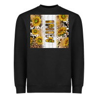 Black western mother's day mini with cowhide and sunflowers tumbler tbs Heavyweight Sweatshirt - TumblerDesignByShophia