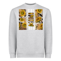 Heather Grey western mother's day mini with cowhide and sunflowers tumbler tbs Heavyweight Sweatshirt - TumblerDesignByShophia