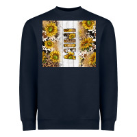 Navy western mother's day mini with cowhide and sunflowers tumbler tbs Heavyweight Sweatshirt - TumblerDesignByShophia