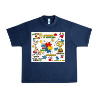 Navy autism Urban Heavy Tee - Artiststas