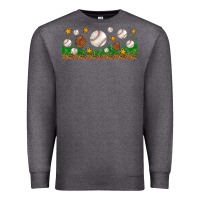 Charcoal Heather Baseball Glove With Leopard Libbey Glass Premium Sweatshirt - BundleAndBundleShop