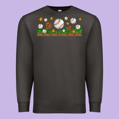 Baseball Glove With Leopard Libbey Glass Premium Sweatshirt Designed By Bundleandbundleshop