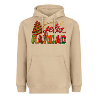 Mushroom Feliz Navidad With Sombrero Tree Heavyweight Hoodie - BundleAndBundleShop